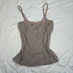 Vintage y2k American Eagle grey boho indie sleaze tank top